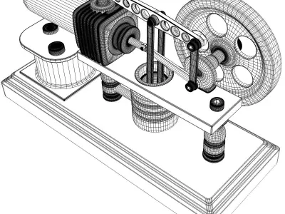 Stirling Engine 3D model