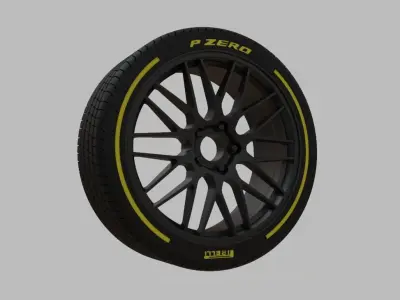 Miniature Enkei EKM3 Rim and Tire - 3D Print - No Textures 3D print model