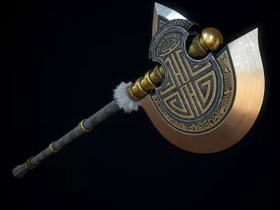 Chinese Great Axe Low-poly 3D model