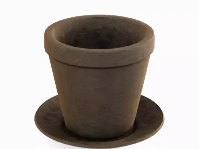 Classic Clay Pot 02 Low-poly 3D model