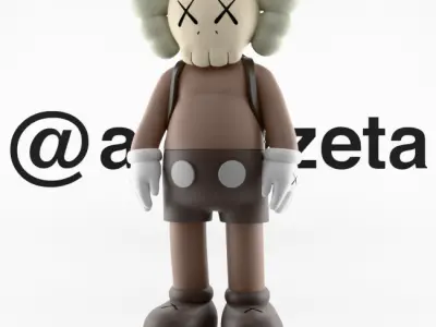 Kaws LV BackPack Louis Vuitton Textured Low-poly 3D model