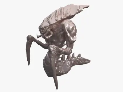 Hydralisk alien creature 3D model