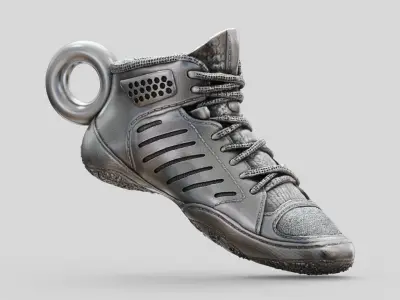 Wrestling shoe pendant 3D print model