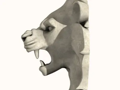 Lion Head 3D print model get
