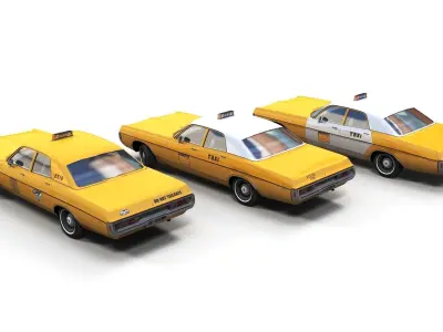 Dodge Polara taxi Low-poly 3D model