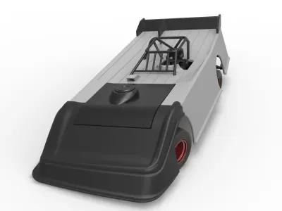 Super Dirt Late model while turning V2 Scale 1 to 25 3D print model