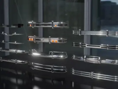 Vintage fornt bumper pack Low-poly 3D model