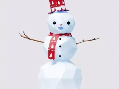 Christmas Decorations Low-poly 3D model