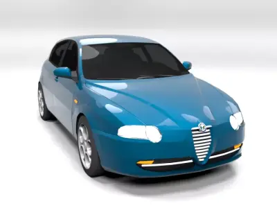 ALFA 147 5DOOR 2001 LOWPOLY Low-poly 3D model