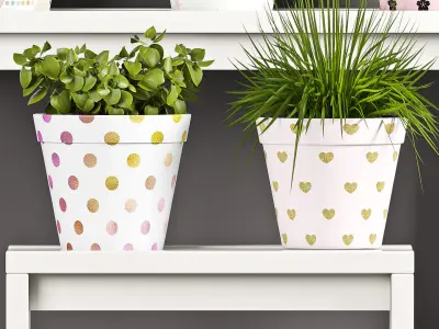 Decorative plant set-63 3D model