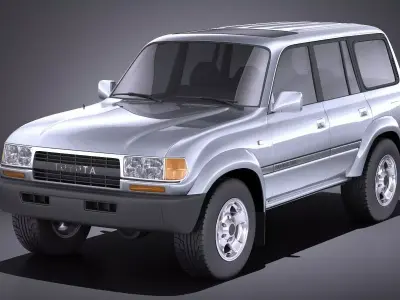 Toyota Land Cruiser J80 1989-1997 VRAY 3D model