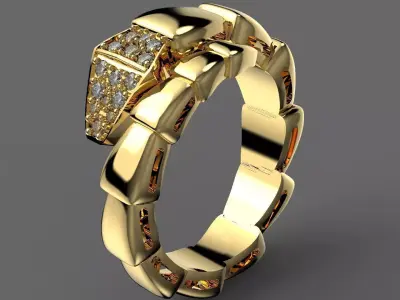 Serpenti Bvlgary ring bulgari serpiente snake 3D print model