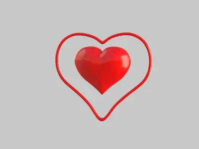 Heart icon v 04 3D model