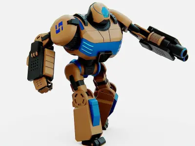COMBAT DROID ORION Rigged for Unreal Engine - Unity - MIXAMO  3D model