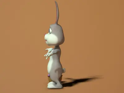 cartoon easter bunny Low-poly 3D model