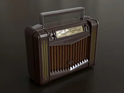 Rare plastic tube portable receiver 3D model