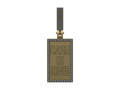 Iced cash is king diamond pendant 3D print model