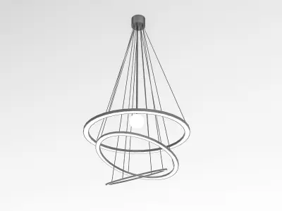 modern ceiling lighting Low-poly 3D model