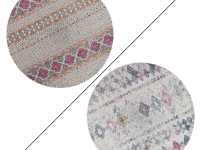 Round Rug Set 152 3D model
