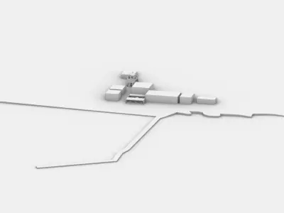 Porsche Pavillion on Greek Island 3D model