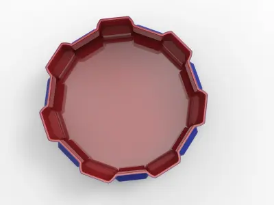 Gear Vase Low-poly 3D model