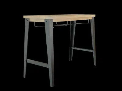 Table wooden 11 Low-poly 3D model