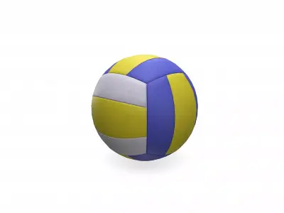 Generic Volleyball Ball Low-poly PBR Free low-poly 3D model