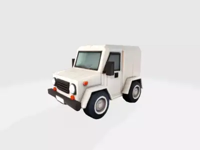 lowpoly truck Low-poly 3D model