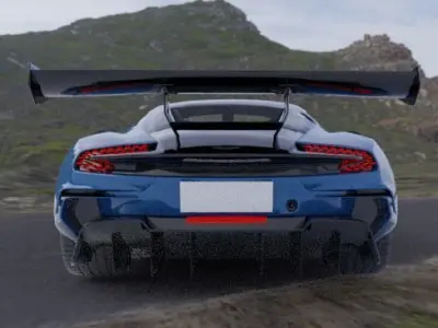 aston martin vulcan Low-poly 3D model