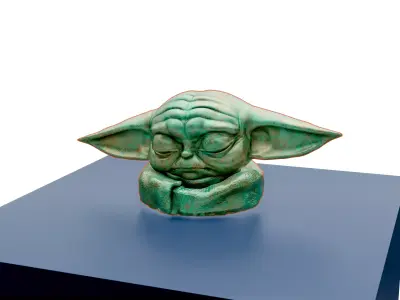 Baby Yoda The Child Sculpture 3D print model