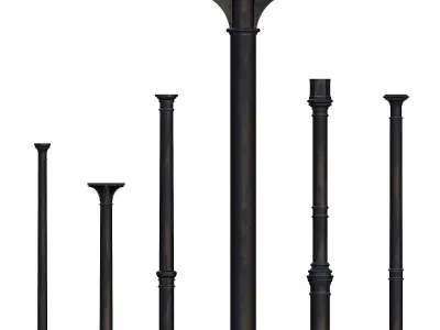 Cast iron columns 2 3D model