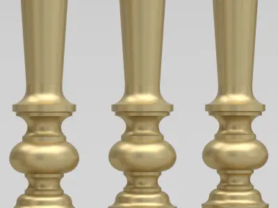 Carved Baluster 3D model