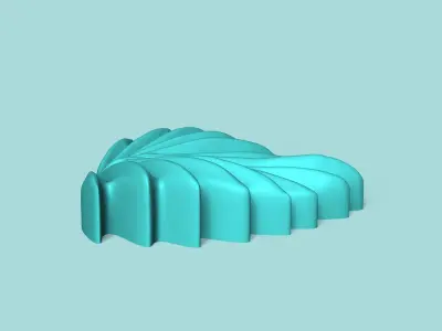 Chinese Fan Palm Leaf - Silicone Mold Maker - Template 3D print model
