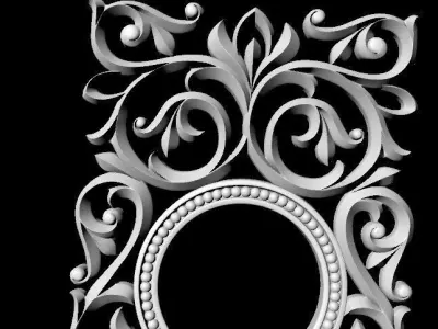 Central decor ornament for furniture 3D model 517