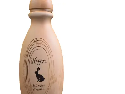 Wooden Easter Bottle Low-poly 3D model