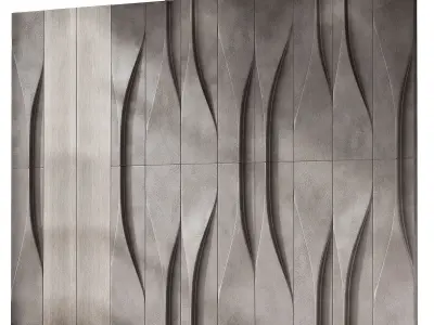 Wall decorative composition Modern panelling 2 3D model