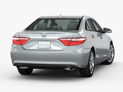 Toyota Camry XLE 2015 detailed interior 3D model