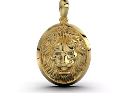 lion pendant 3D print model