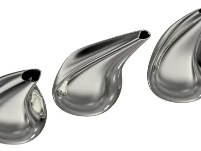 VASE SET - Drop Design 3D model