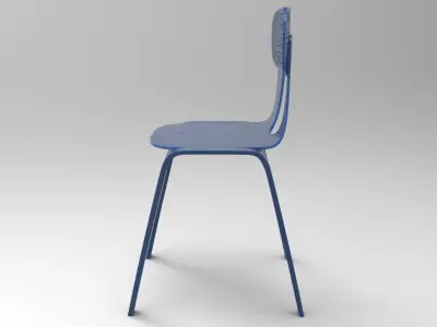 Flat Chair Low-poly 3D model