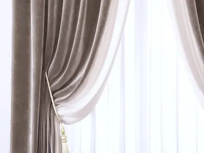 Set 92 Curtains 3D model
