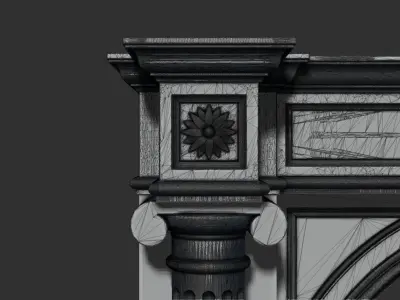 Classical fireplace 3D model