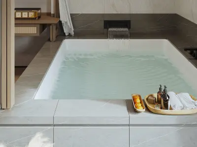 hotel bedroom interior  26 3D model
