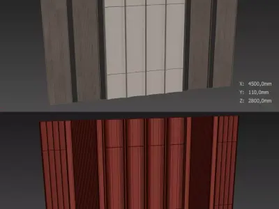 Decorative V94 Wall Panels 3D model