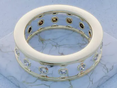Diamond Ring - Regal Splendor 3D print model