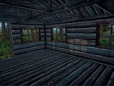 Forest Cabin Low-poly 3D model