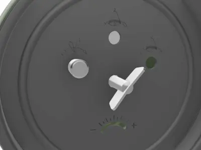 3D vintage green alarm clock 3D model