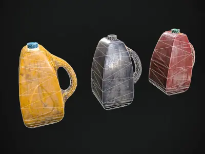 Plastic Bottles Low-poly 3D model