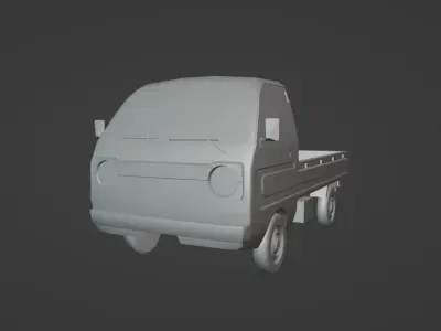 Mitsubishi Minicab Pick Up Low-poly 3D model