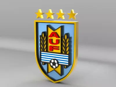Uruguay National Soccer Team Logo 3D model